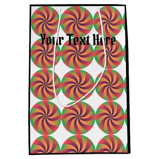 ギフトバッグ ミディアム ブラックカラー オーダーメッセージ バッグ (正面)