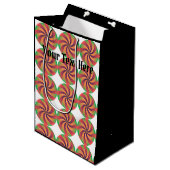 ギフトバッグ ミディアム ブラックカラー オーダーメッセージ バッグ (正面アングル)
