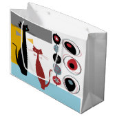 ギフトバッグ |モダン2匹の猫 (正面アングル)