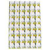 ギフトバッグ-ラッパスイセンの花 ミディアムペーパーバッグ (裏面)