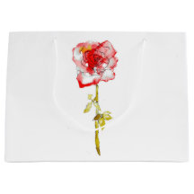 ギフトバッグ 水彩とインクのローズ