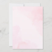 ギフトパステルピンクの青の誕生日 招待状 (裏面)