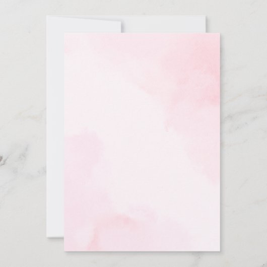 ギフトパステルピンクの青の誕生日 招待状 (裏面)