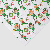 ギフトパターン付きクリスマスハッピー小妖精や小人 薄葉紙 (詳細)