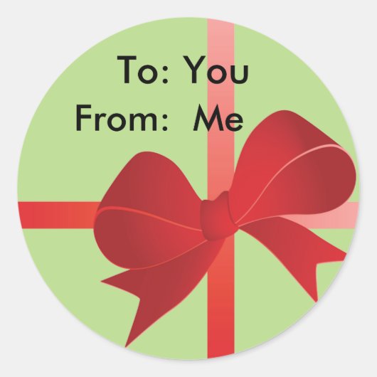 ギフトパッケージラベルカスタマイズ! ラウンドシール (正面)