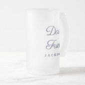 ギフトパパ |スタイリッシュパパ燃料カスタム贈与 フロストグラスビールジョッキ (正面右)