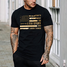 ギフトパパ、ヴィンテージ整備士シャツ、私は修正物 Tシャツ