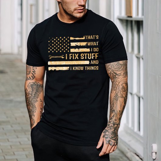 ギフトパパ、ヴィンテージ整備士シャツ、私は修正物 Tシャツ