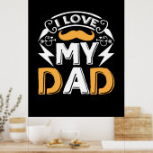 ギフトパパ |私のパパ ポスター (キッチン)
