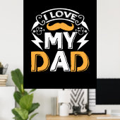 ギフトパパ |私のパパ ポスター (ホームオフィス)