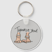 ギフトパーソナライズされたありがとう キーホルダー (正面)
