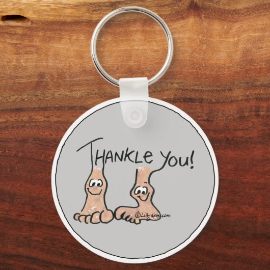 ギフトパーソナライズされたありがとう キーホルダー (正面)