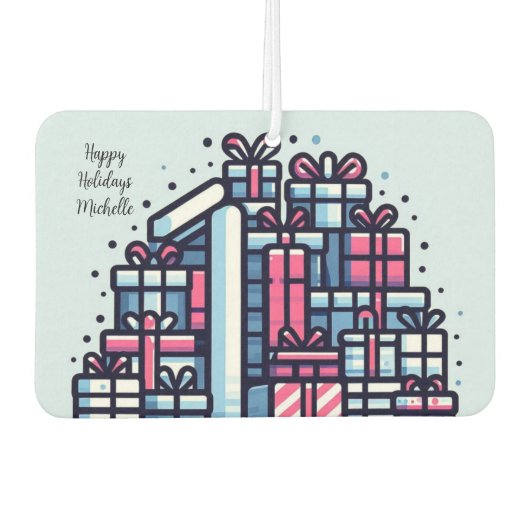 ギフトパーソナライズされたスタックの壮麗 カーエアーフレッシュナー (正面)