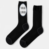 ギフトパーソナライズされたタイポグラフィパターン結婚式のロゴ ソックス (左)