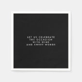 ギフトパーソナライズされたブラック男性へ紙ナプキンス スタンダードカクテルナプキン (正面)