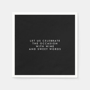 ギフトパーソナライズされたブラック男性へ紙ナプキンス スタンダードカクテルナプキン