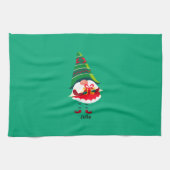 ギフトパーソナライズされたボックスを持つクリスマス格言 キッチンタオル (横)