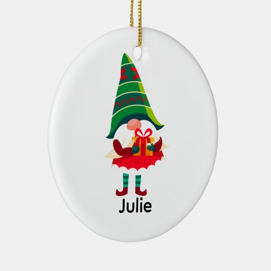 ギフトパーソナライズされたボックスを持つクリスマス格言 セラミックオーナメント (右)