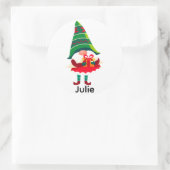 ギフトパーソナライズされたボックスを持つクリスマス格言 ラウンドシール (バッグ)