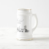 ギフトパーソナライズされたメサアリゾナ天窓スケッチ ビールジョッキ (正面右)