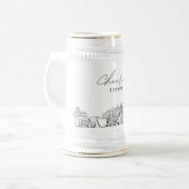 ギフトパーソナライズされたラスベガススカイラインビールスタイン ビールジョッキ (正面左)