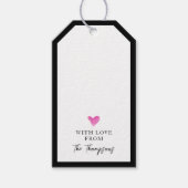 ギフトパーソナライズされたラベル手描き水彩ハート ギフトタグ (正面)