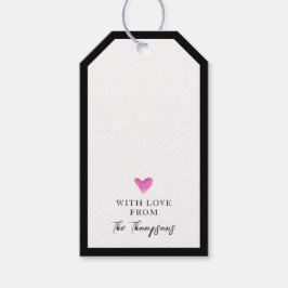 ギフトパーソナライズされたラベル手描き水彩ハート ギフトタグ