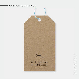 ギフトパーソナライズされたラベル（弓） ギフトタグ