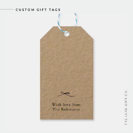 ギフトパーソナライズされたラベル（弓） ギフトタグ