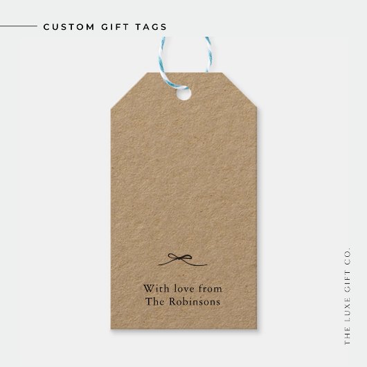 ギフトパーソナライズされたラベル(弓) ギフトタグ