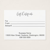 ギフトパーソナライズされた券 (裏面)