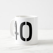 ギフトパーソナライズされた数 |カスタマイズ可能な番号 コーヒーマグカップ (正面左)