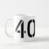 ギフトパーソナライズされた数 |カスタマイズ可能な番号 コーヒーマグカップ (左)