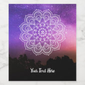 ギフトパーソナライズされた曼荼羅 ワインラベル (シングルラベル)