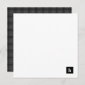 ギフトパーソナライズされた白黒プライド文字モノグラム ノートカード (正面/裏面)