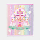 ギフトパーソナライズされた!プリンセス城 フリースブランケット (正面)