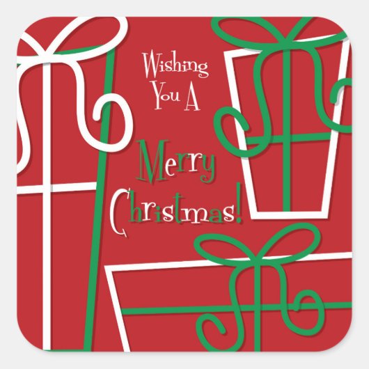 ギフトファンキーボックス スクエアシール (正面)