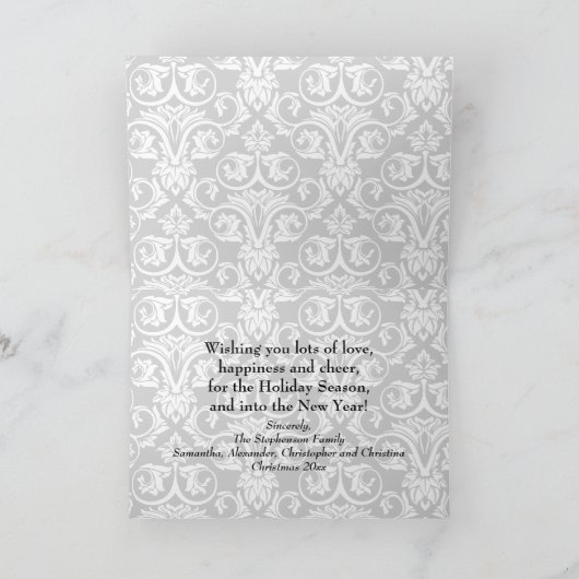 ギフトフェイクボックススタイルボウシーズンのグリーティングカード シーズンカード (内部)