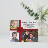 ギフトフェイクボックス、3写真クリスマスグリーティングポストカード シーズンポストカード (スタンド正面)