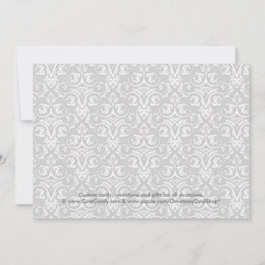 ギフトフェイクボックス、3写真クリスマスグリーティング 招待状 (裏面)