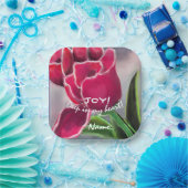 ギフトフローラデザイン、パーソナライズタイポグラフィ ペーパープレート (パーティー)