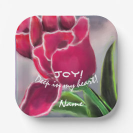 ギフトフローラデザイン、パーソナライズタイポグラフィ ペーパープレート