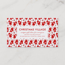 ギフトブティックレッドミッテンススキーまたはクリスマスビレッジ