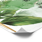 ギフトブライダルシャワー結婚のトロピカルパーム徴候 ポスター (角)