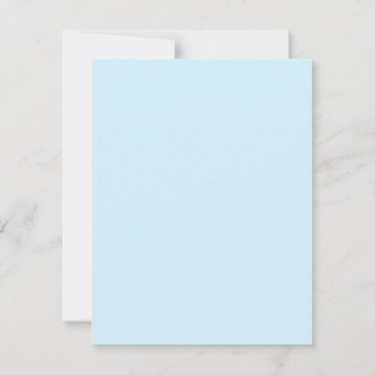 ギフトブルーのワイルドフラワーの水色をありがとう サンキューカード (裏面)