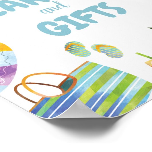 ギフトプールパーティー誕生日記号 ポスター (角)