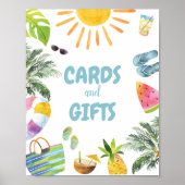 ギフトプールパーティー誕生日記号 ポスター (正面)