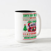 ギフトペンギンのクリスマスメリークリスマス ツートーンマグカップ (正面右)