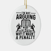 ギフトホッケーを議論するホッケーおもしろい選手 セラミックオーナメント (右)