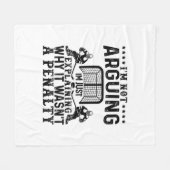 ギフトホッケーを議論するホッケーおもしろい選手 フリースブランケット (正面(横))